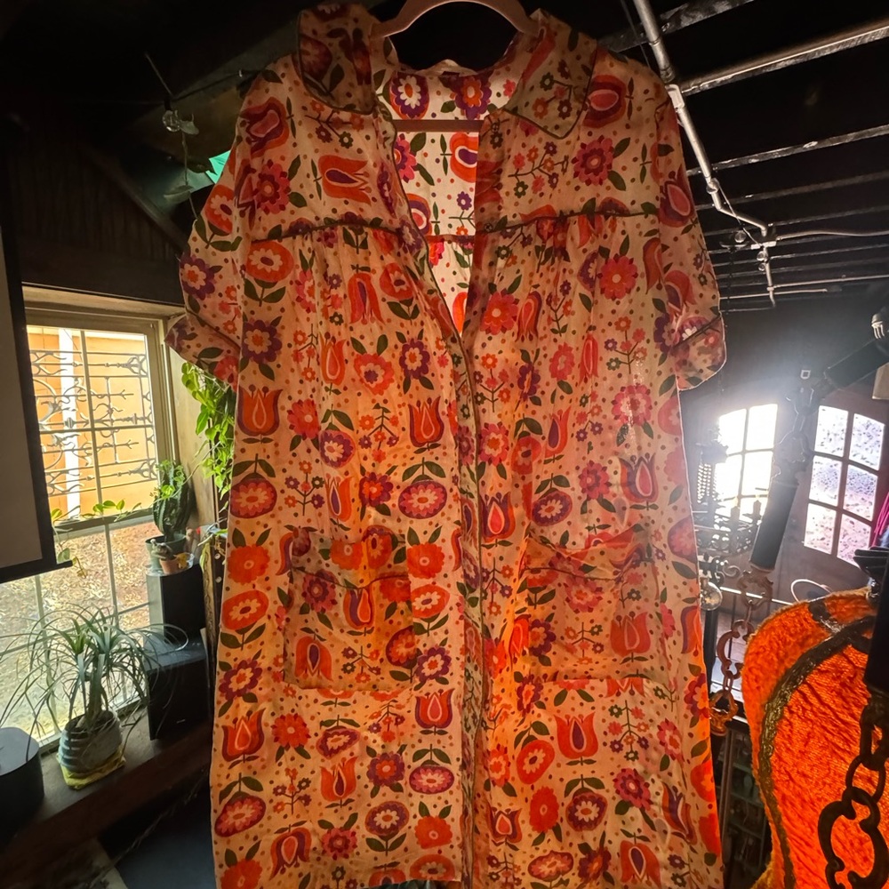 Floral Patterned Button-Up Dress - image 1